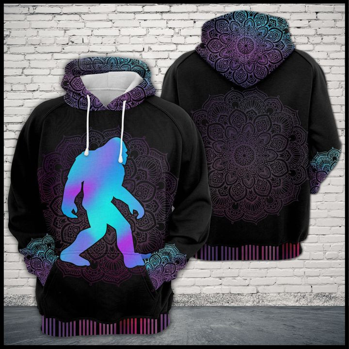 Bigfoot Zen Pattern 3D All Over Print Hoodie & Zip Hoodie