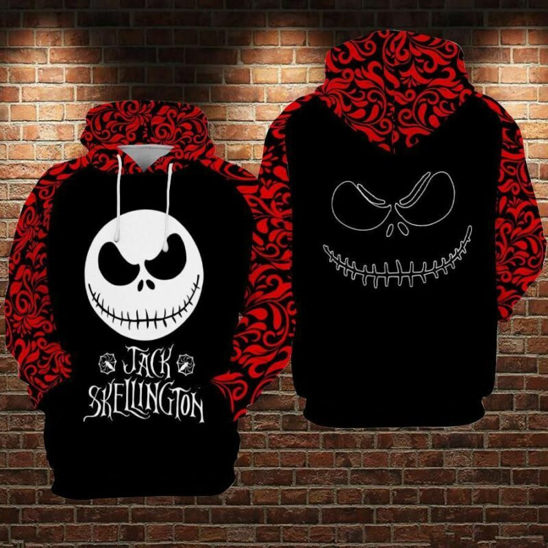 Jack Skellington 4 Over Print 3d Hoodie Zip Hoodie