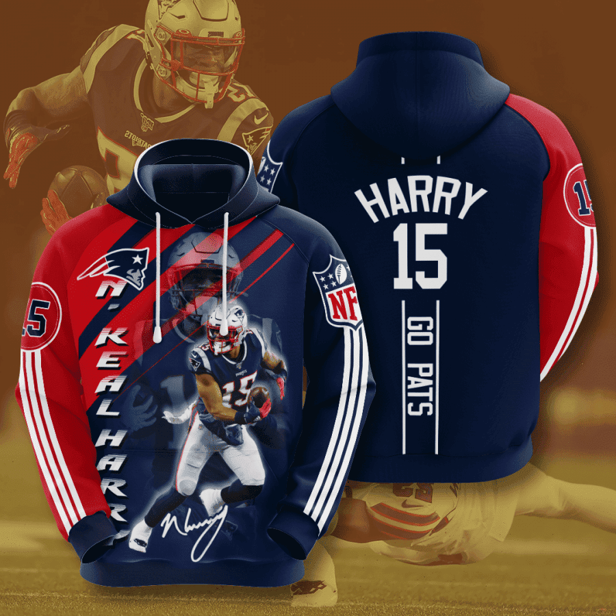 New England Patriots Nkeal Harry 3D All Over Print Hoodie & Zip Hoodie