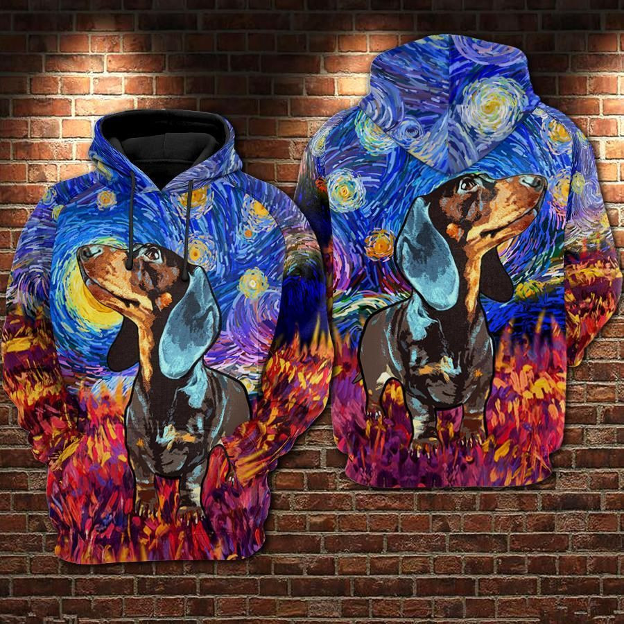 Dachshund Football Colorful 3D All Over Print Hoodie & Zip Hoodie