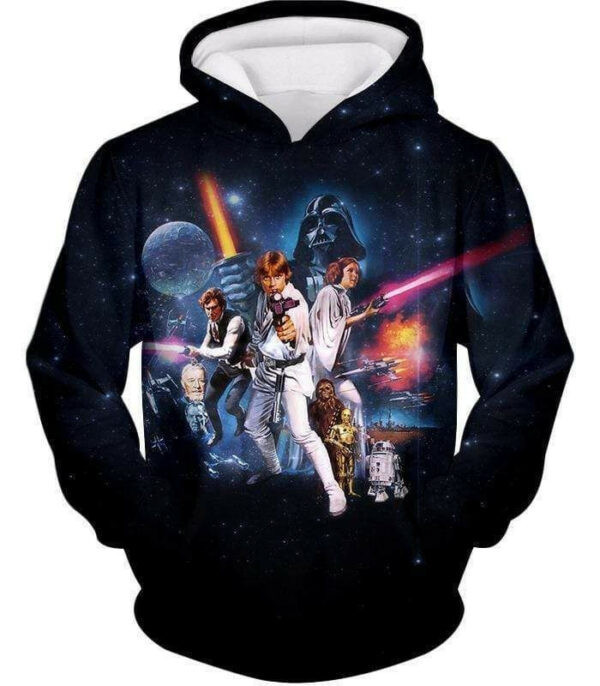 Star Wars Super Star Wars Movie Poster Promo Black, Aop Hoodie 2491