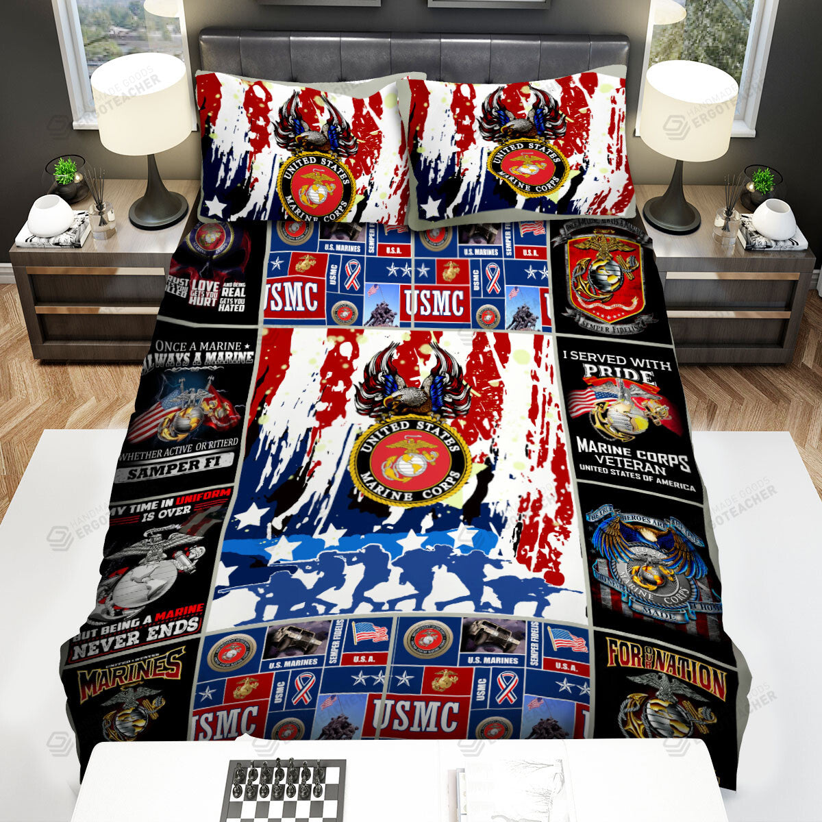 Veteran Bedding Set USMC I Served With Pride Duvet Covers
