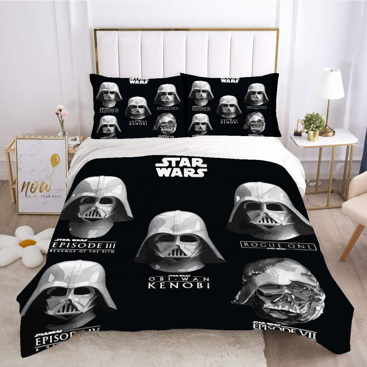 SW Bedding Set SW Darth Vader Helmet Versions Duvet Covers