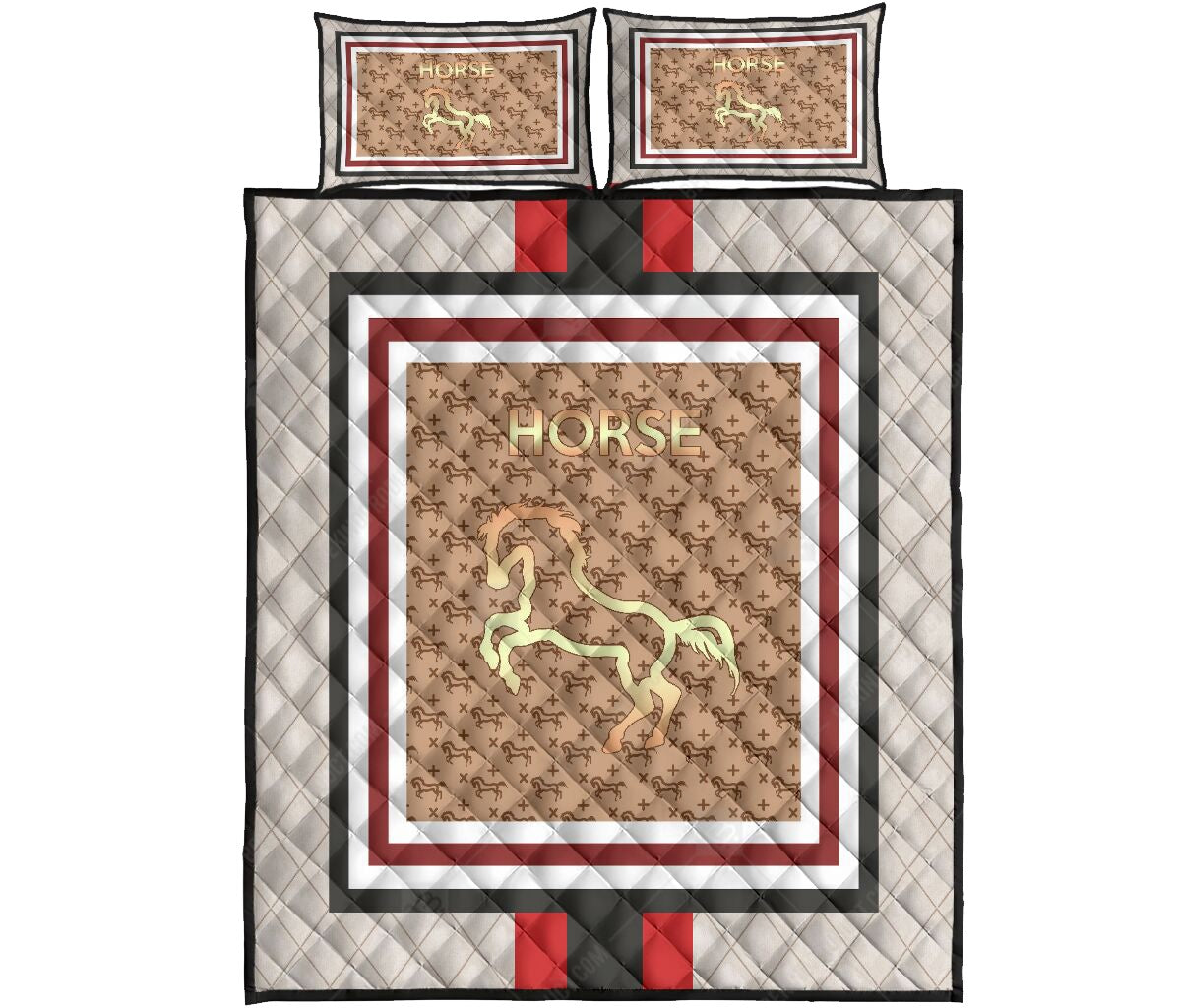 Horse Bedding Set Horse Graphic Pattern Duvet Covers