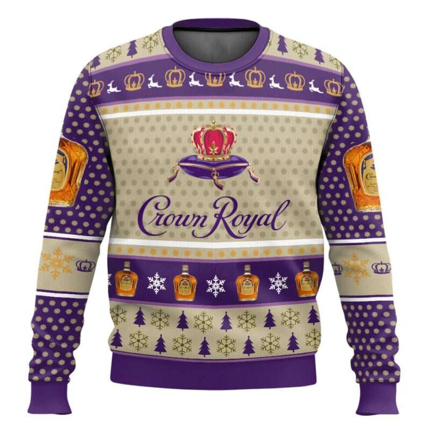 Crown Royal Whiskey Ugly Christmas Sweater