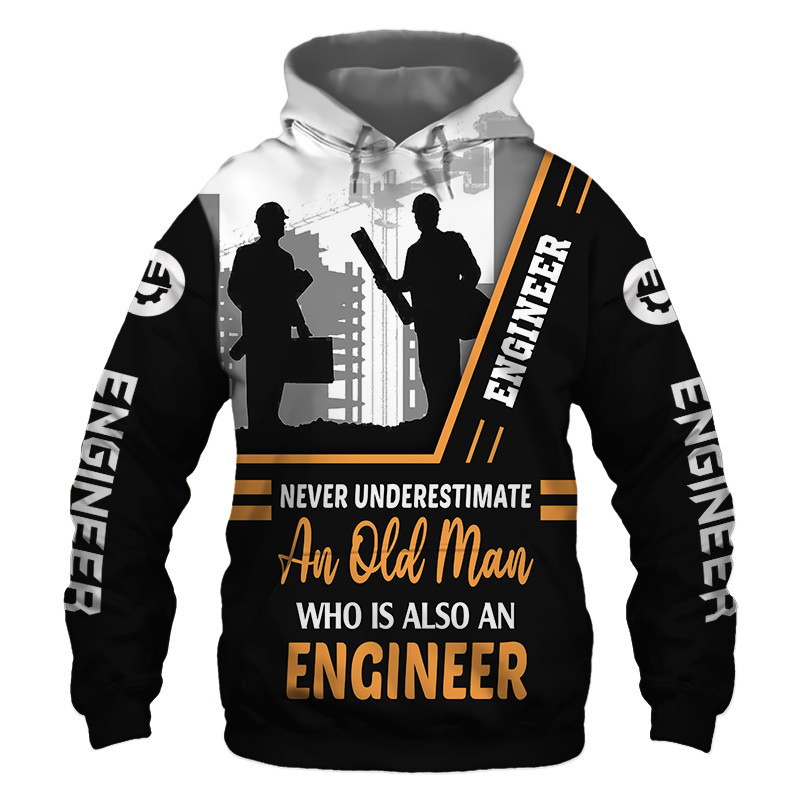 Engineer Never Underestimate an Old Man 3D All Over Print Hoodie & Zip Hoodie