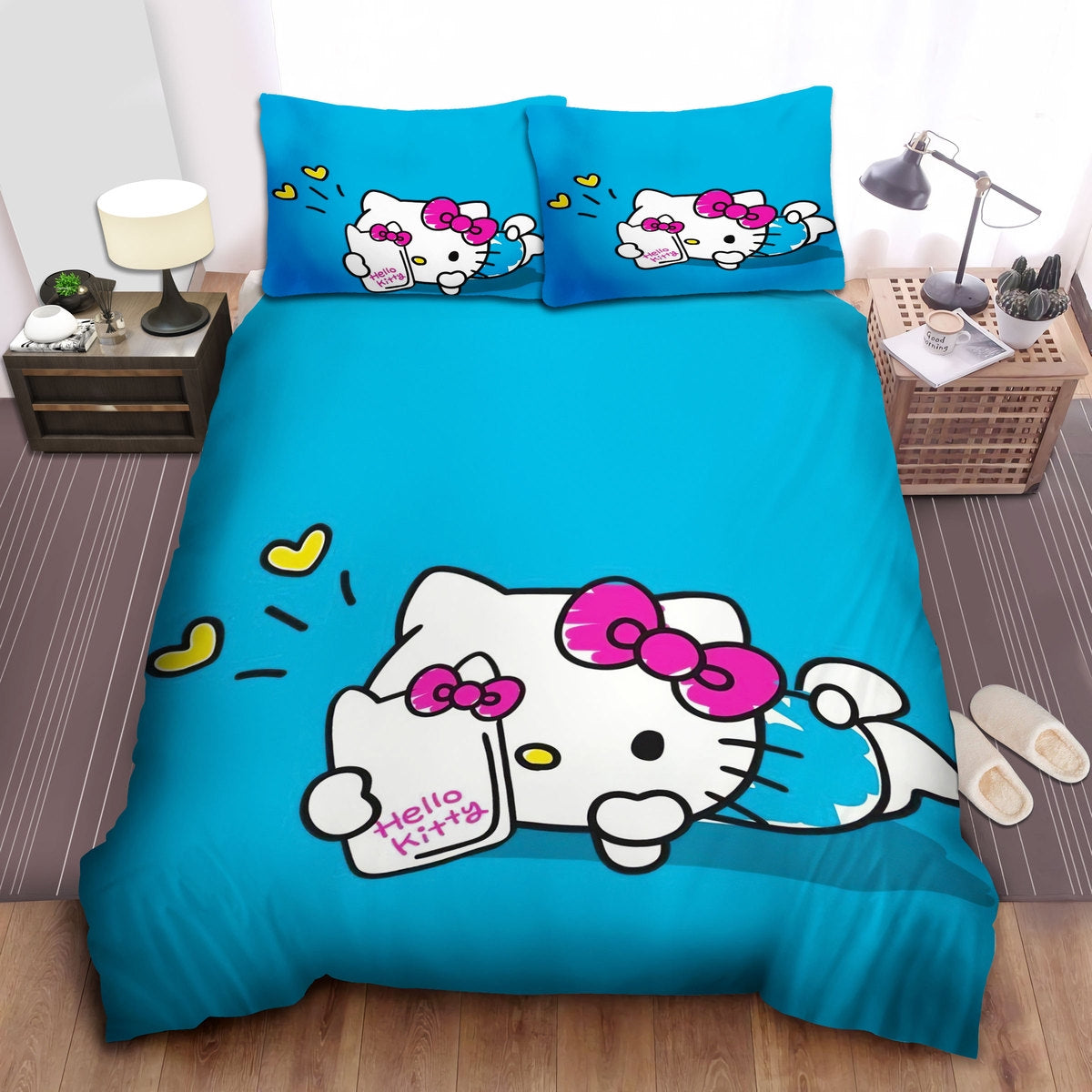 Hello Kitty Bedding Set Hello Kitty Surfing The Smartphone Duvet Covers
