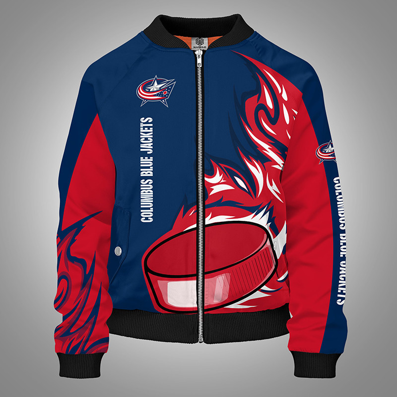 Columbus Blue Jackets Blue Bomber Jacket
