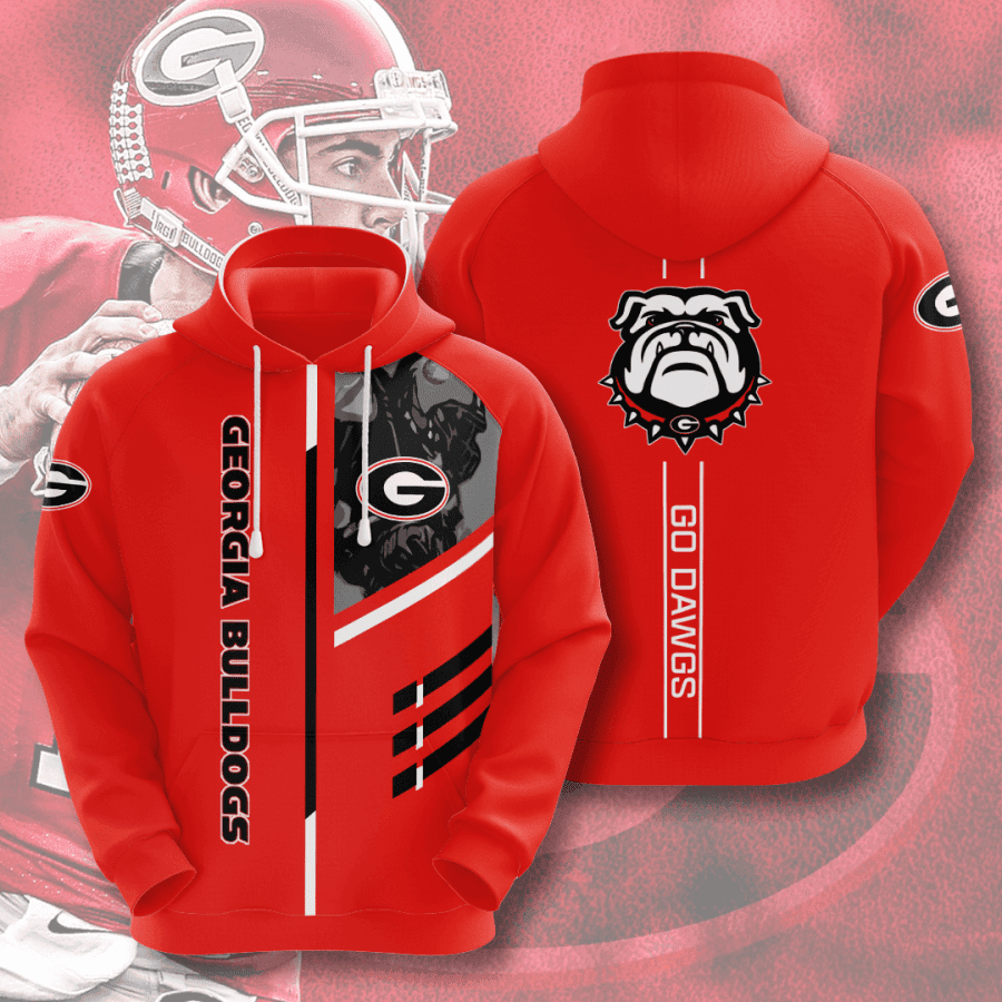 Georgia Bulldogs American Football 3D All Over Print Hoodie & Zip Hoodie