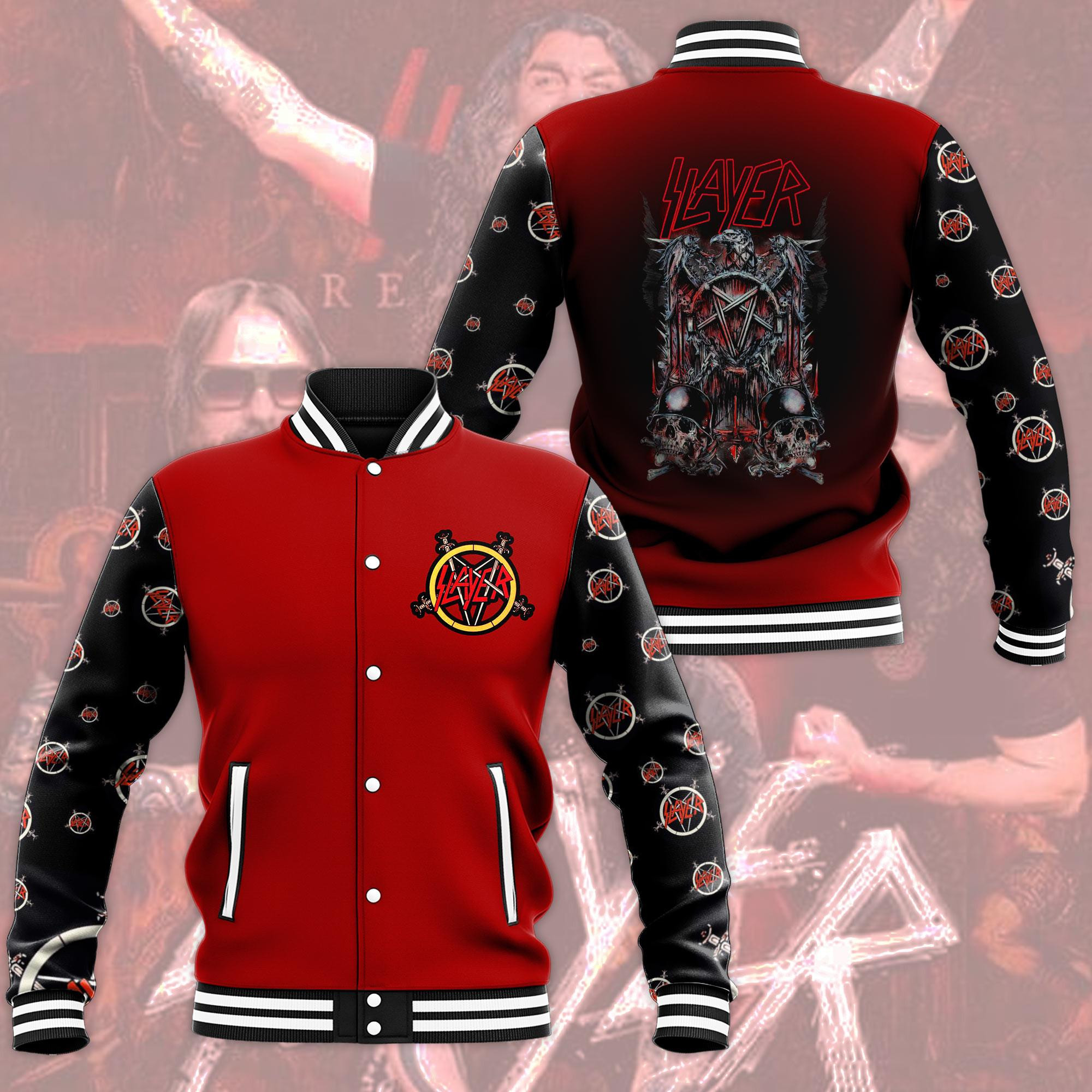 Slayer Rock Band Baseball Jacket