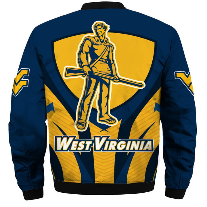 West Virginia Mountaineers Blue Gold Bomber Jacket