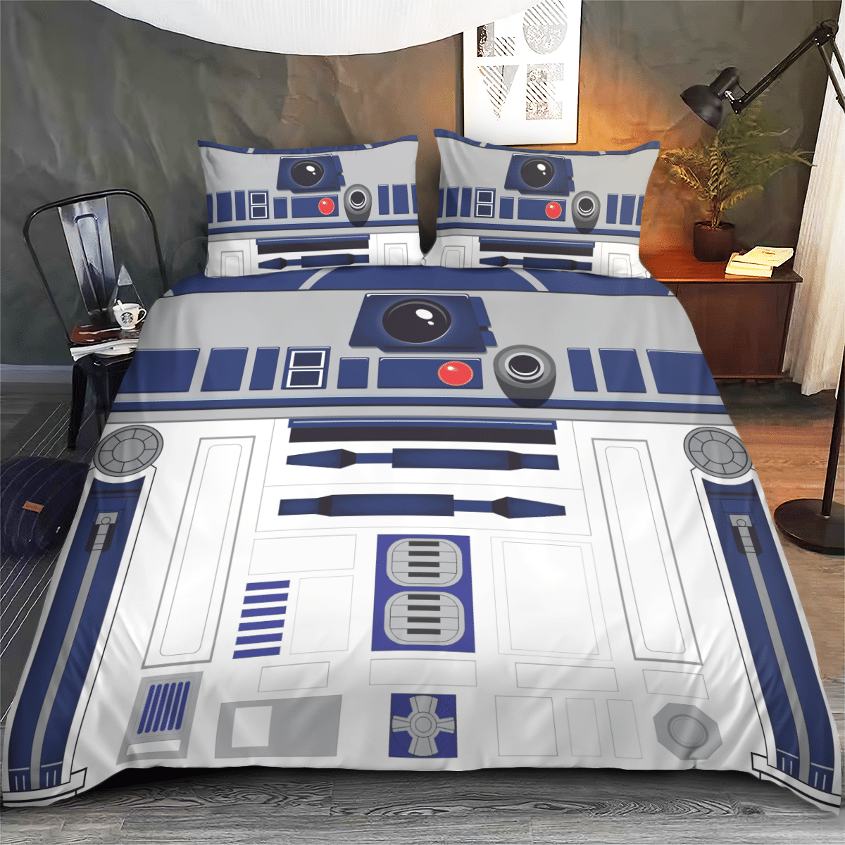SW Bedding Set SW Machinery Modern Duvet Covers Blue