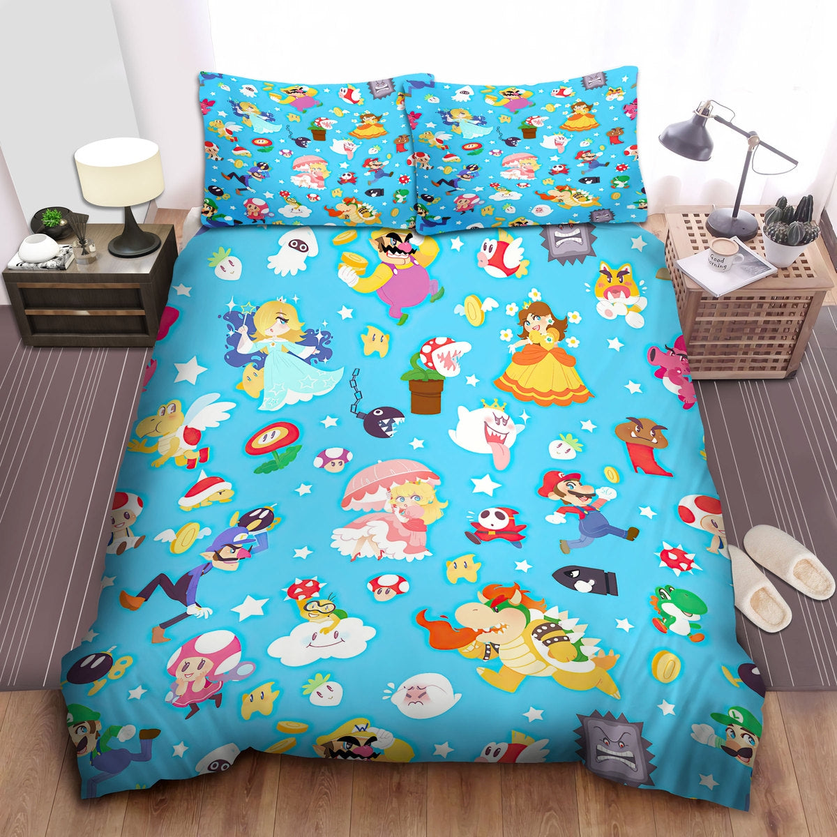 Mario Bedding Set Super Mario Characters Pattern Duvet Covers