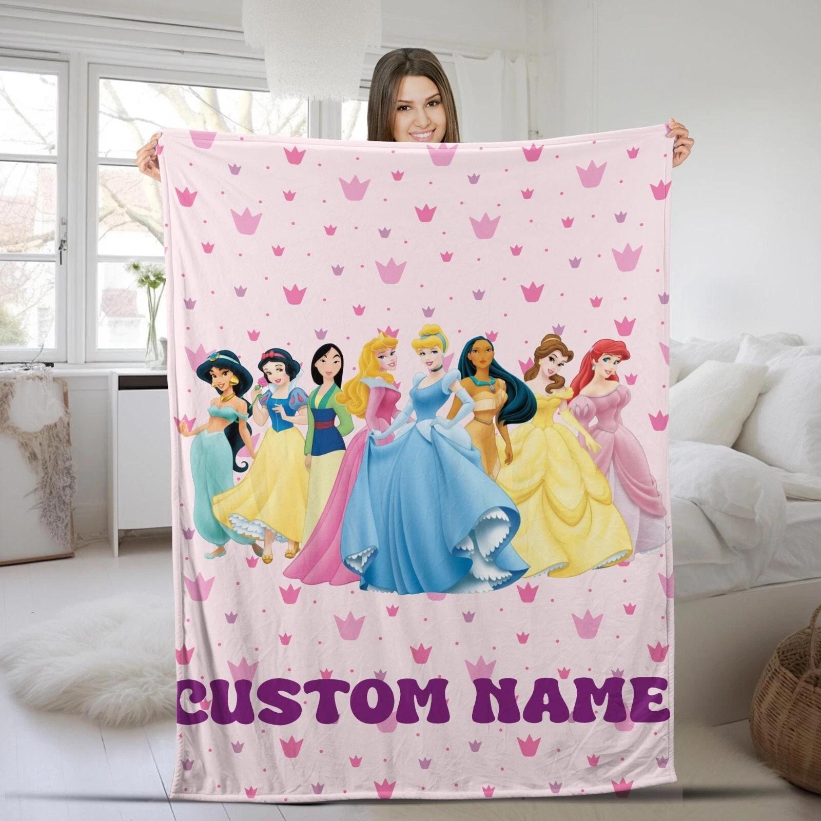 Personalized Princess Blanket Princess Baby Blanket Fairy Tale Princess Fleece Sherpa Blanket