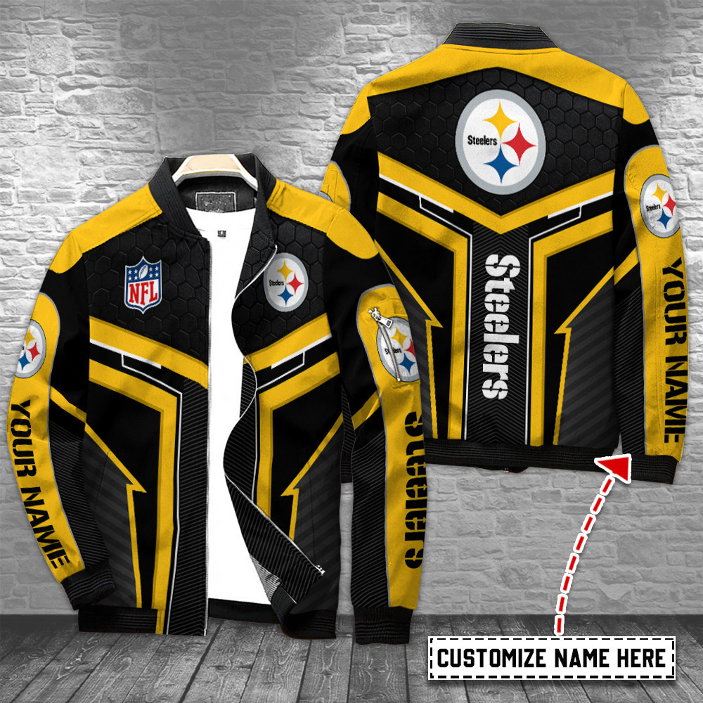 Pittsburgh Steelers Personalized Bomber Jacket BG92