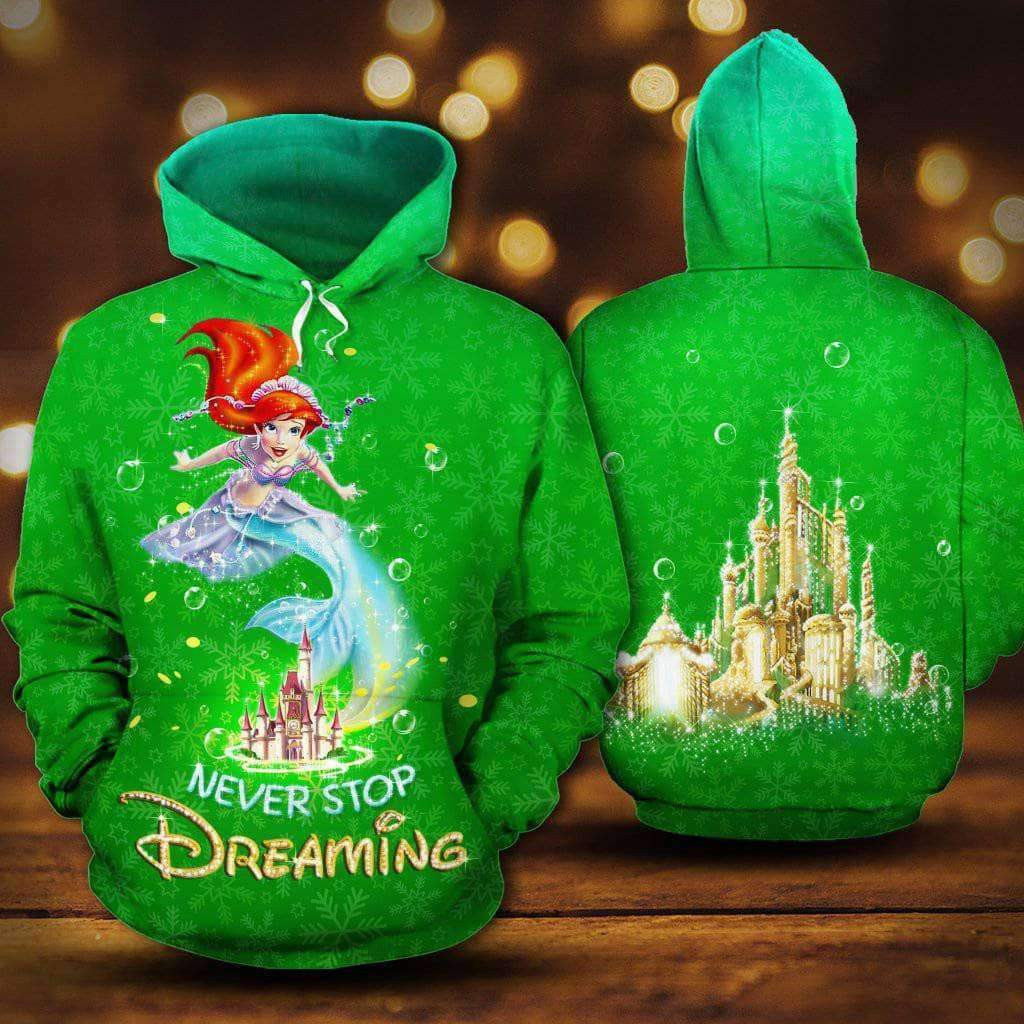 Ariel Never Stop Dreaming 3D All Over Print Hoodie & Zip Hoodie