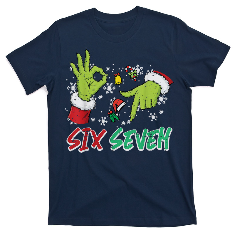 Christmas Six Seven 67 Funny Meme 6 7 Xmas T-Shirt
