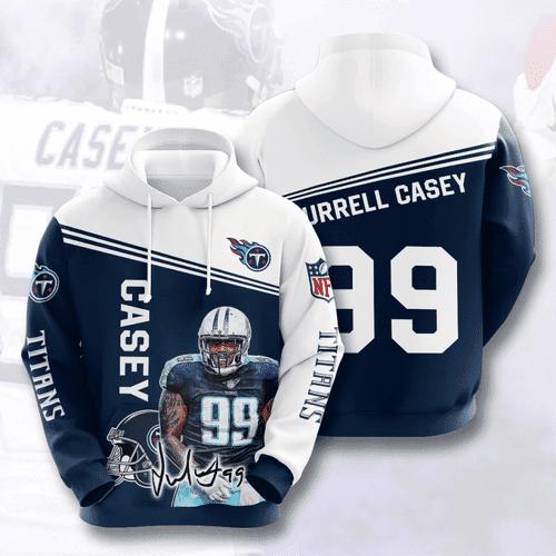 TENNESSEE TITANS Jurrell Casey 3D All Over Print Hoodie & Zip Hoodie