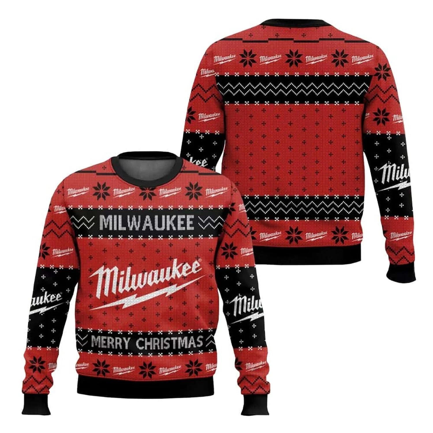 Power Tools Milwaukee Ugly Christmas Sweater