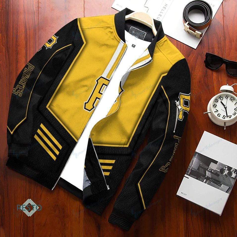 Pittsburgh Pirates Black Gold Bomber Jacket