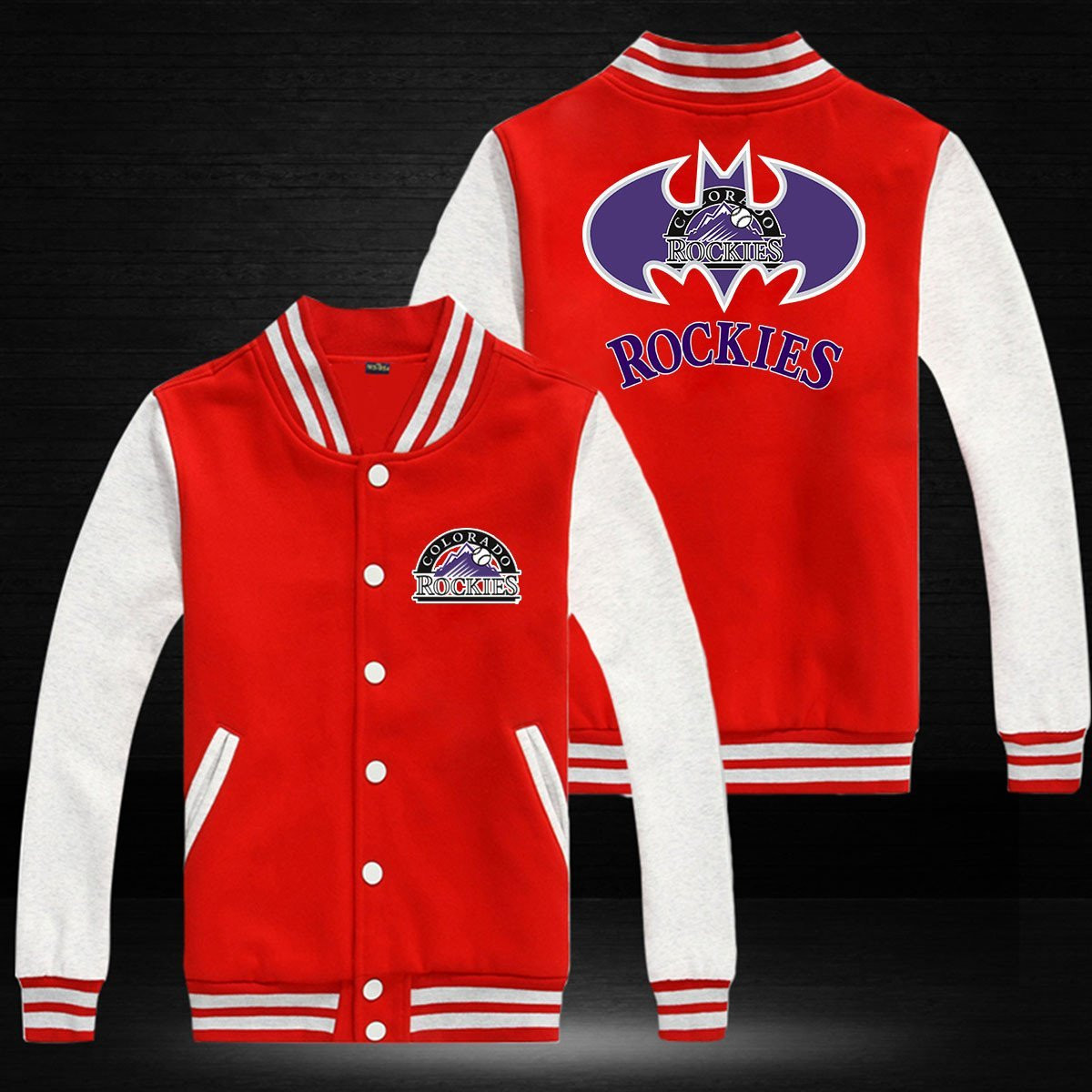 Colorado Rockies Baseball Jacket V8