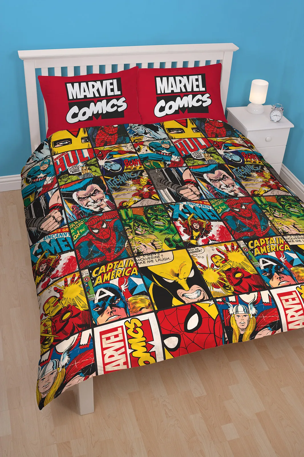 MV Bedding Set MV Superheroes Comic Pattern Duvet Covers