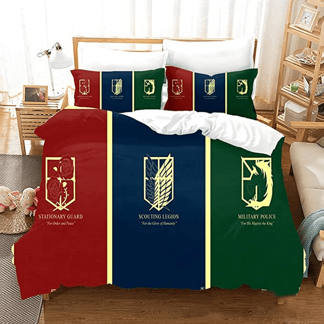 Attack On Titan Bedding Set Attack On Titan All Forces Symbols Duvet Covers