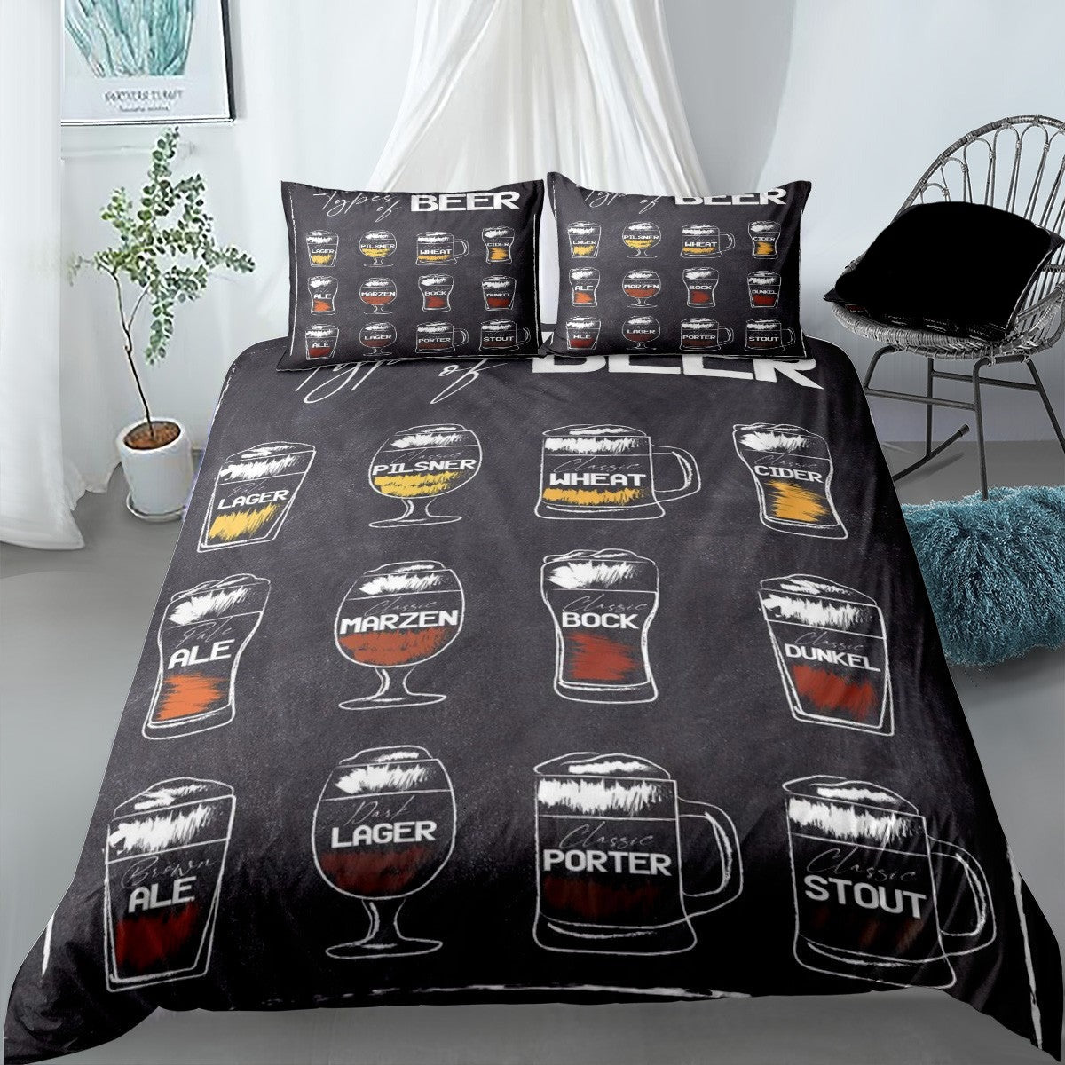 Beer Bedding Set All Types Of Beer Pattern Duvet Covers
