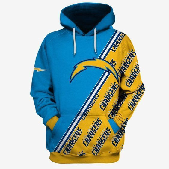 Los Angeles Chargers Ncaa Football Many Logo 3D All Over Print Hoodie & Zip Hoodie