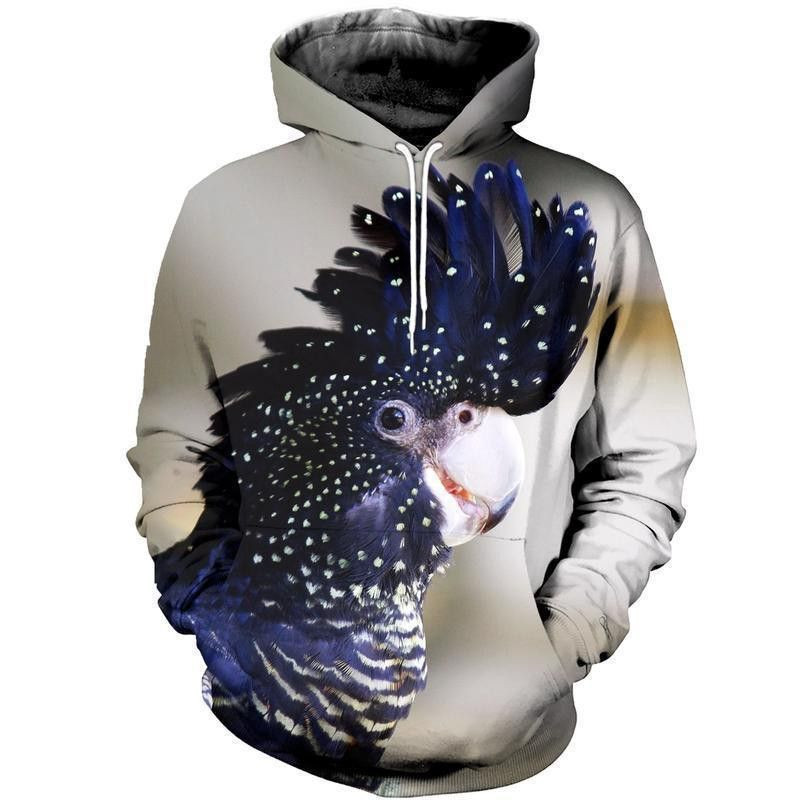 Navy Blue Parrot 3D All Over Print Hoodie & Zip Hoodie