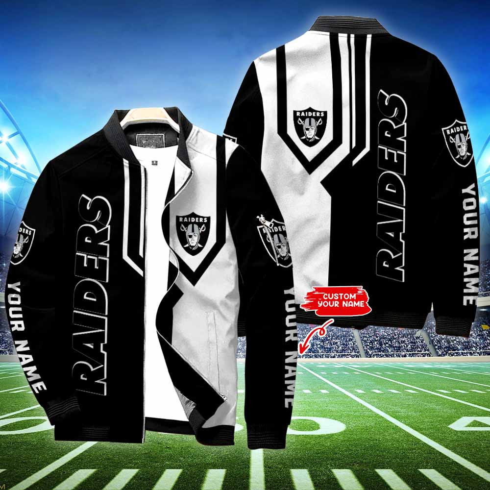 Las Vegas Raiders Personalized Bomber Jacket BG491