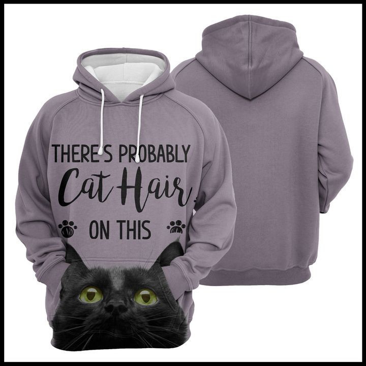 Black Cat Hair 3D All Over Print Hoodie & Zip Hoodie