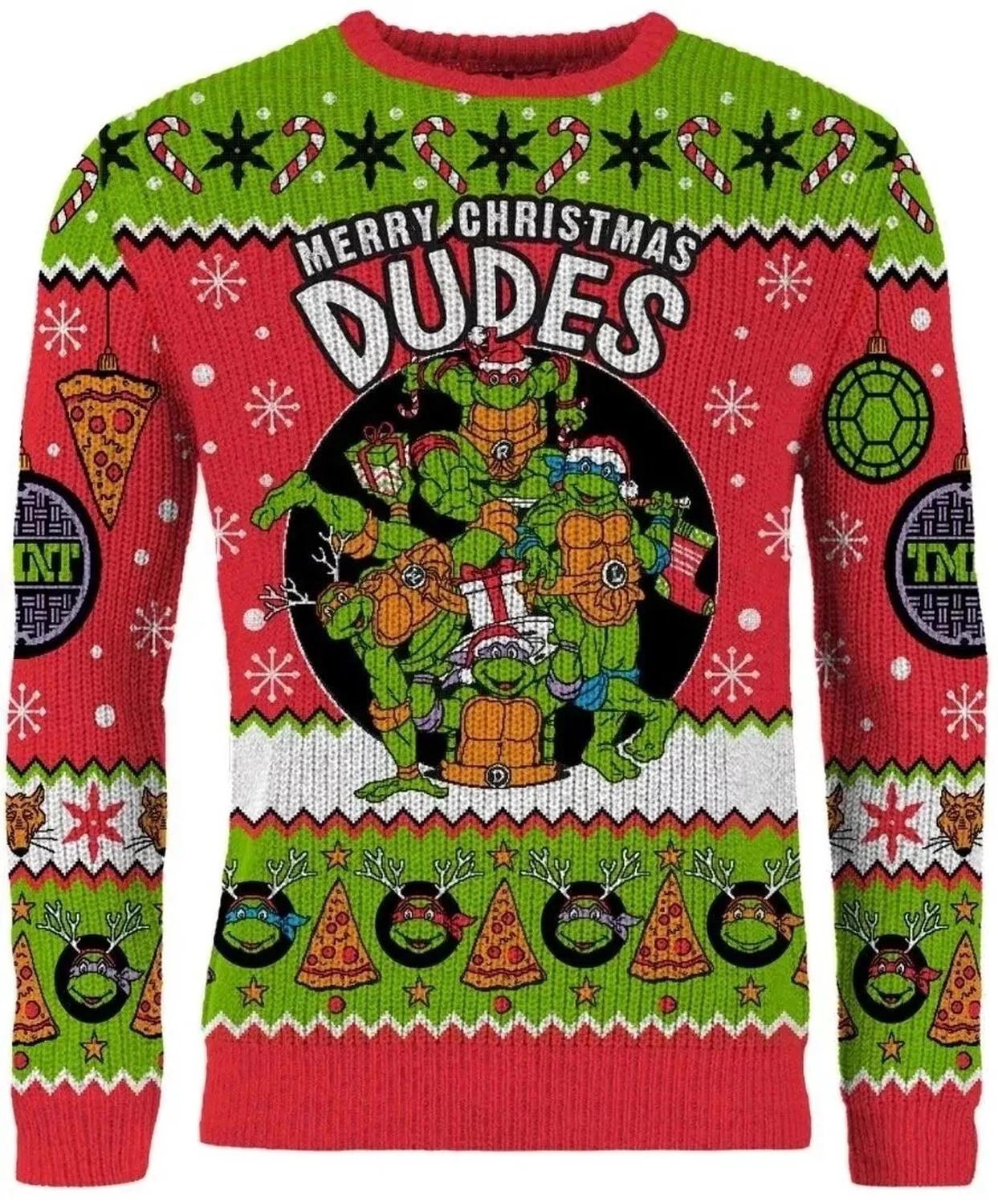 Teenage Mutant Ninja Turtles Heroes In A Half-Sled Ugly Christmas Sweater