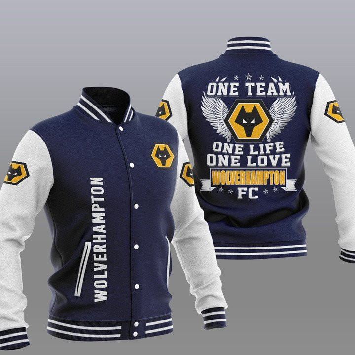 Wolverhampton Wanderers FC Dark Blue One Team Baseball Jacket