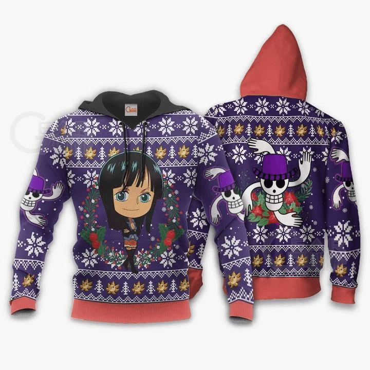 Nico Robin Ugly Christmas One Piece 3d Hoodie Zip Hoodie