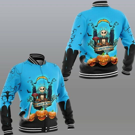 Los Angeles Chargers Jack Skellington Baseball Jacket