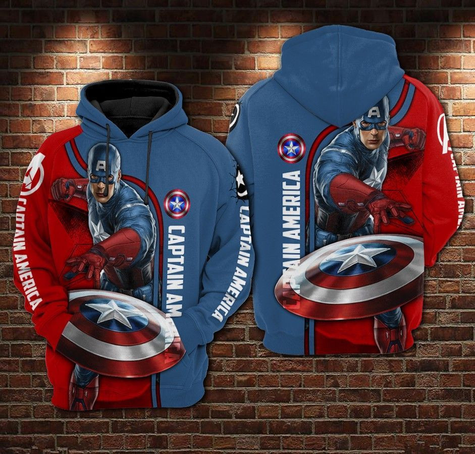 Captain America 3D All Over Print Hoodie & Zip Hoodie