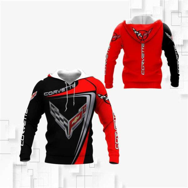 Chevrolet Corvette Shirt 773, 3d Hoodie Zip Hoodie 1562