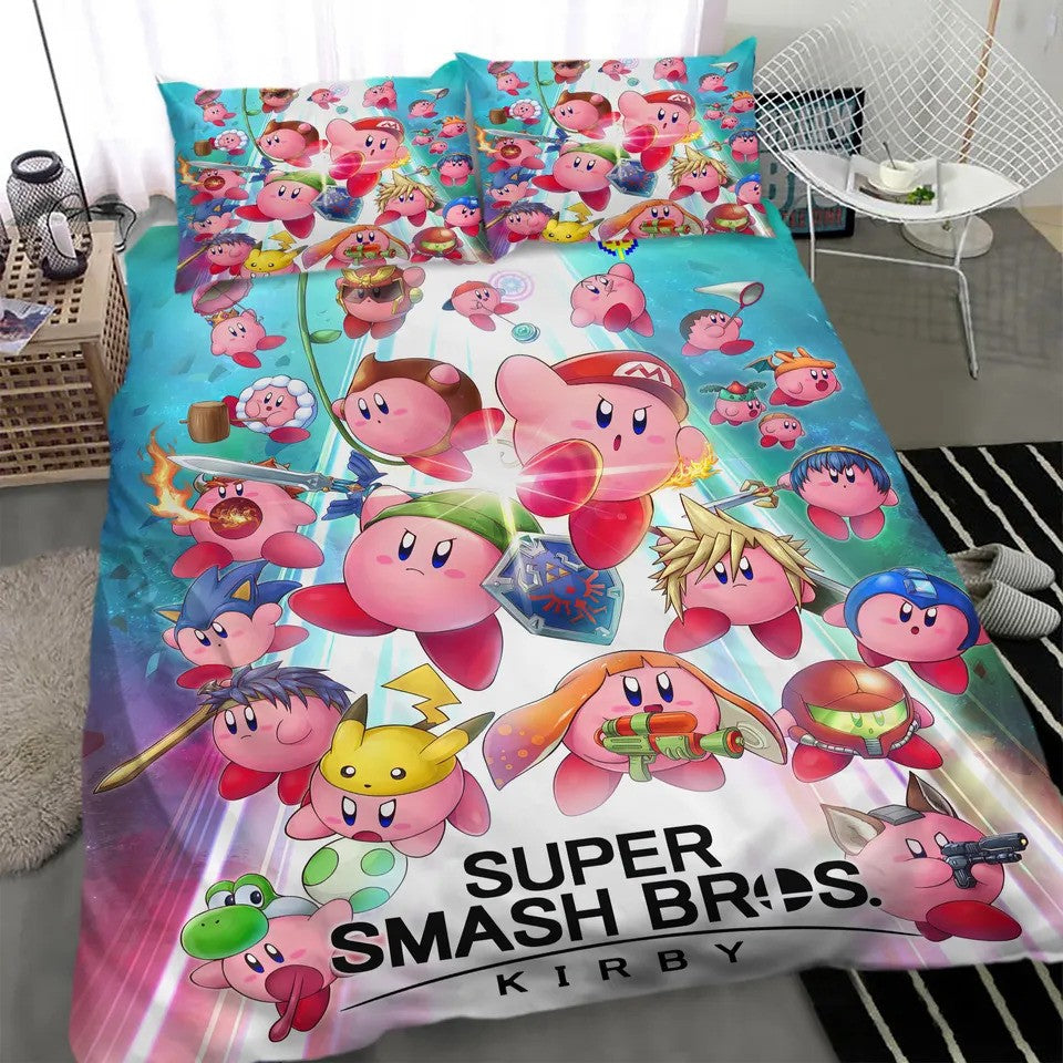 Kirby Bedding Set Super Smash Bros Kirby Duvet Covers