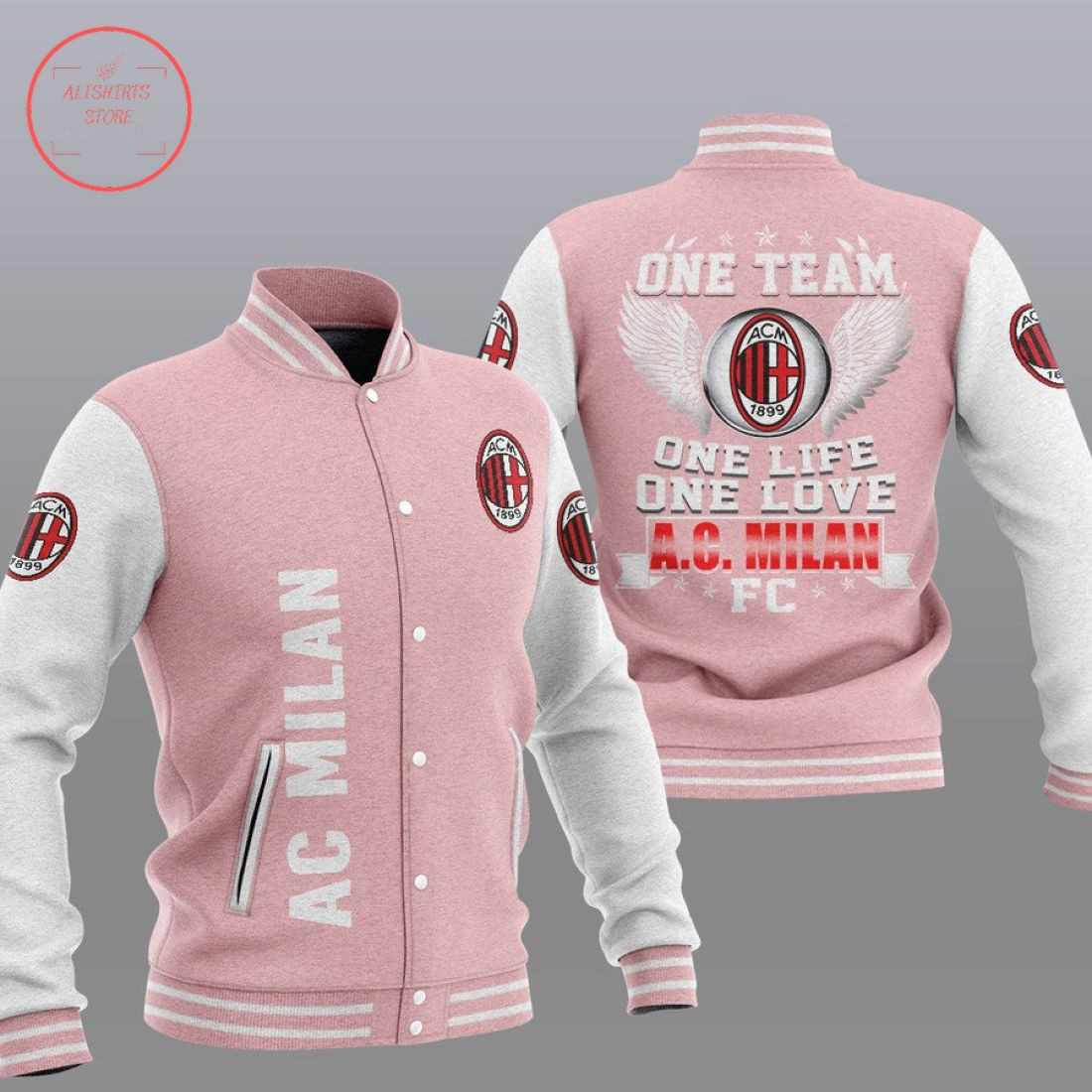 AC Milan Pink One Team Baseball Jacket