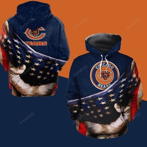 Chicago Bears Allover 3D All Over Print Hoodie & Zip Hoodie