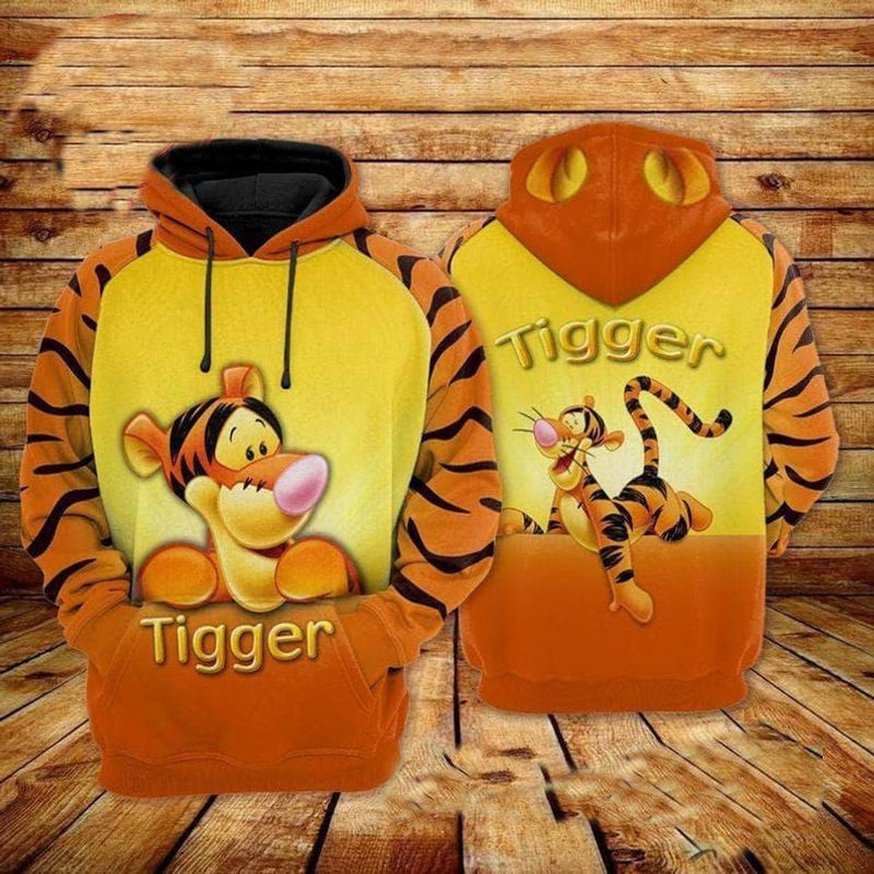Winnie The Pooh Tigger Cute 3d Hoodie Zip Hoodie