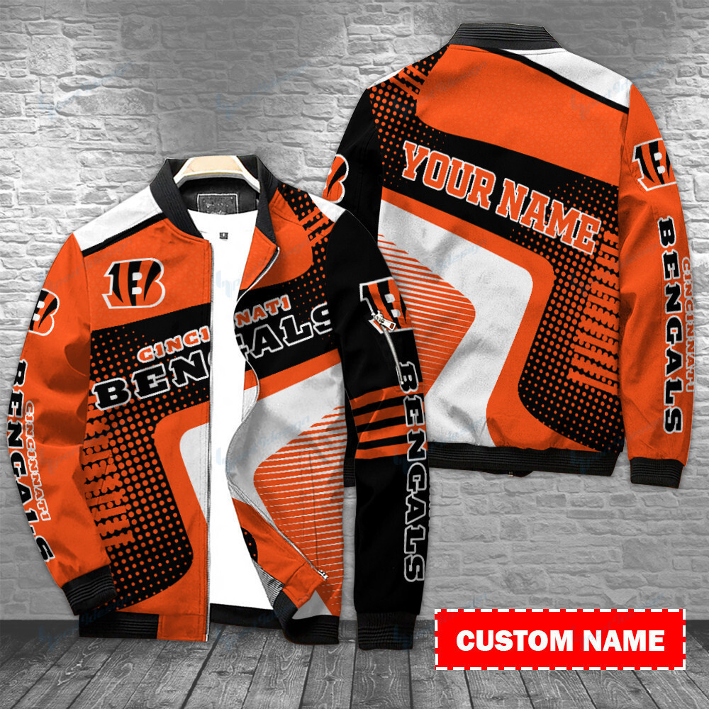 Cincinnati Bengals Personalized Bomber Jacket BG362