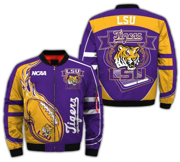 LSU Tigers Fire Ball Bomber Jacket