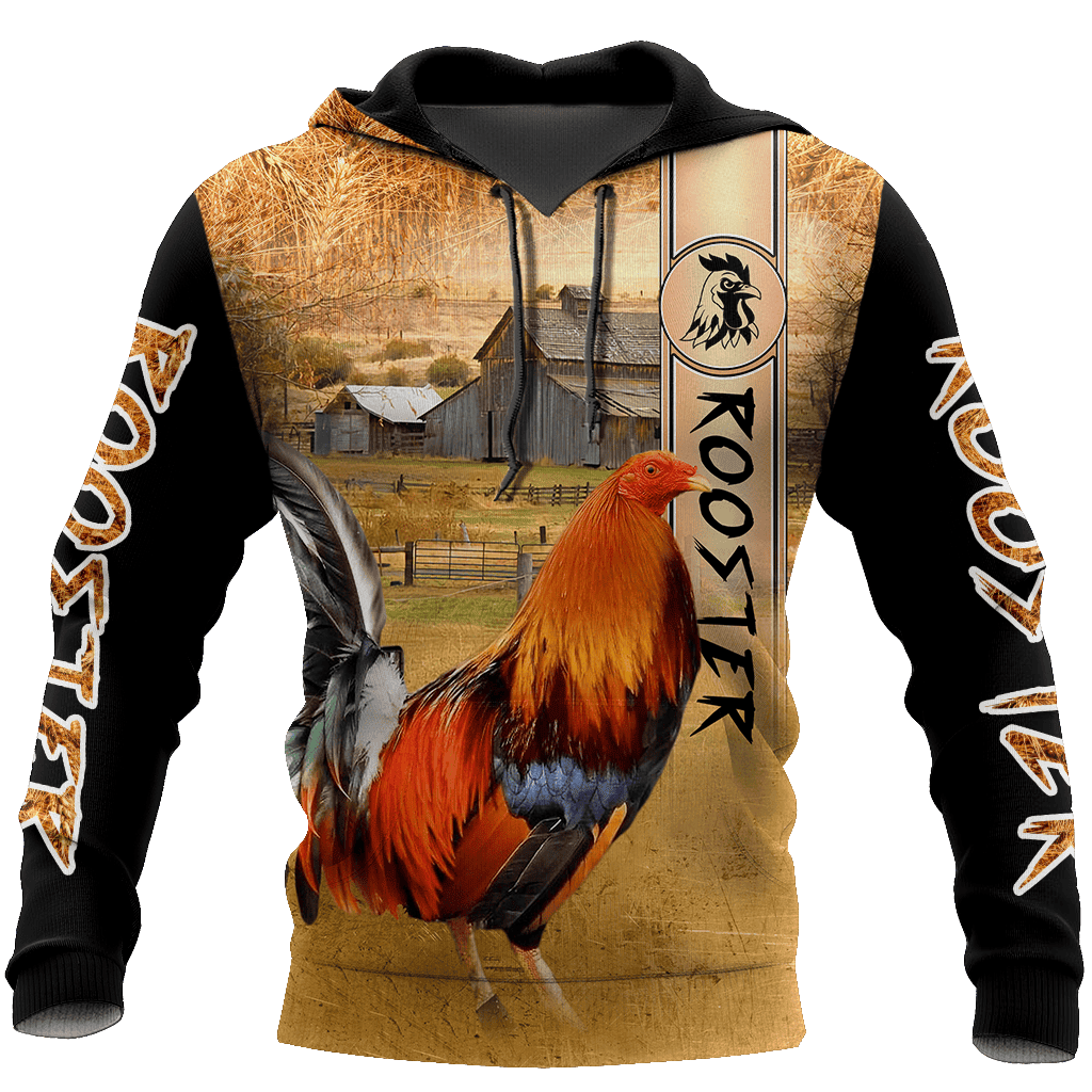 Rooster 3D All Over Print Hoodie & Zip Hoodie