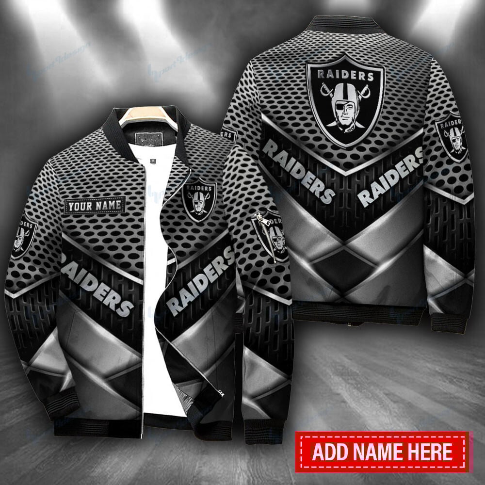 Las Vegas Raiders Personalized Bomber Jacket BG320