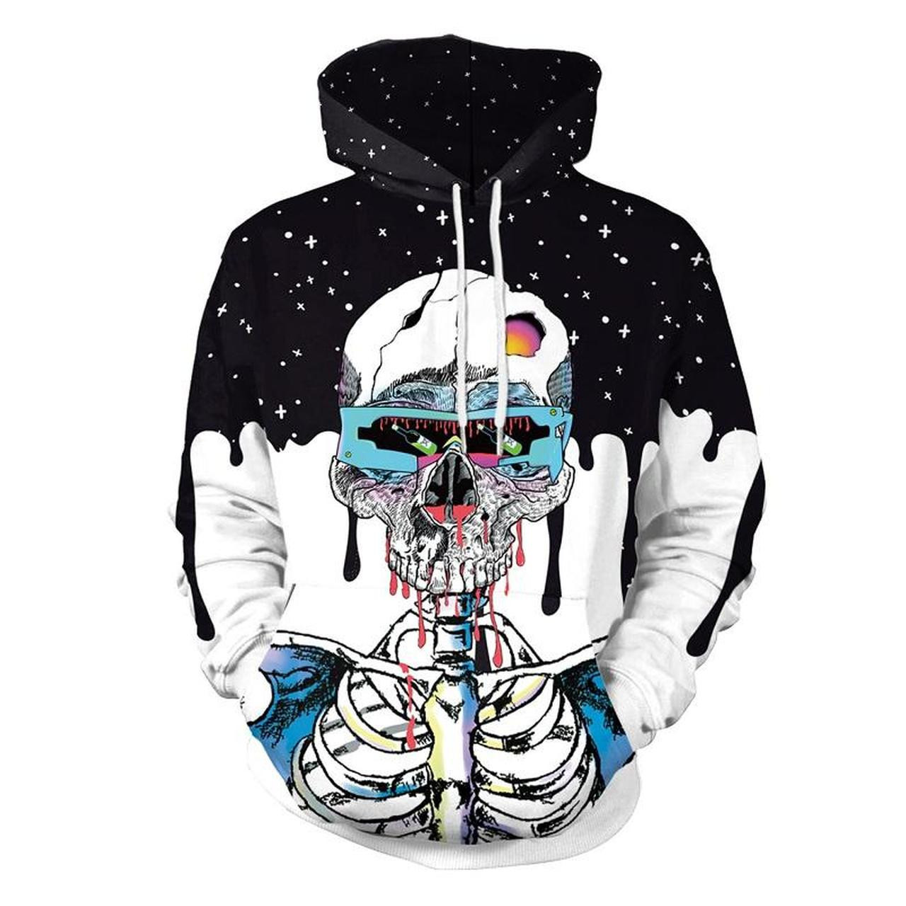 Halloween Skull And Skeleton 3D All Over Print Hoodie & Zip Hoodie
