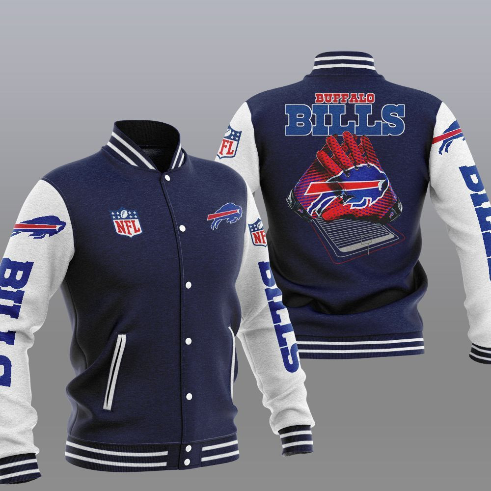 Buffalo Bills Navy Blue Baseball Jacket