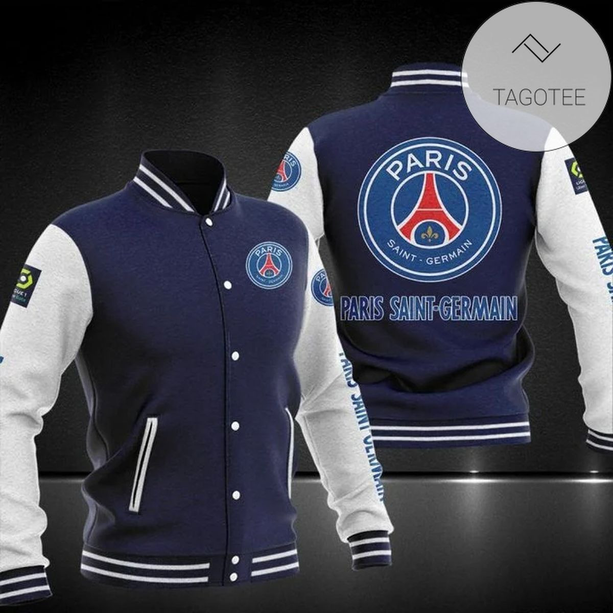 Paris Saint-Germain FC Navy Blue Baseball Jacket
