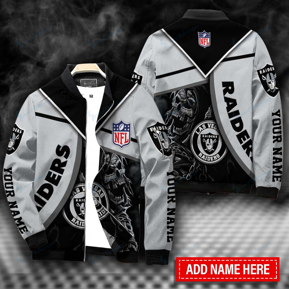 Las Vegas Raiders Personalized Bomber Jacket BG381
